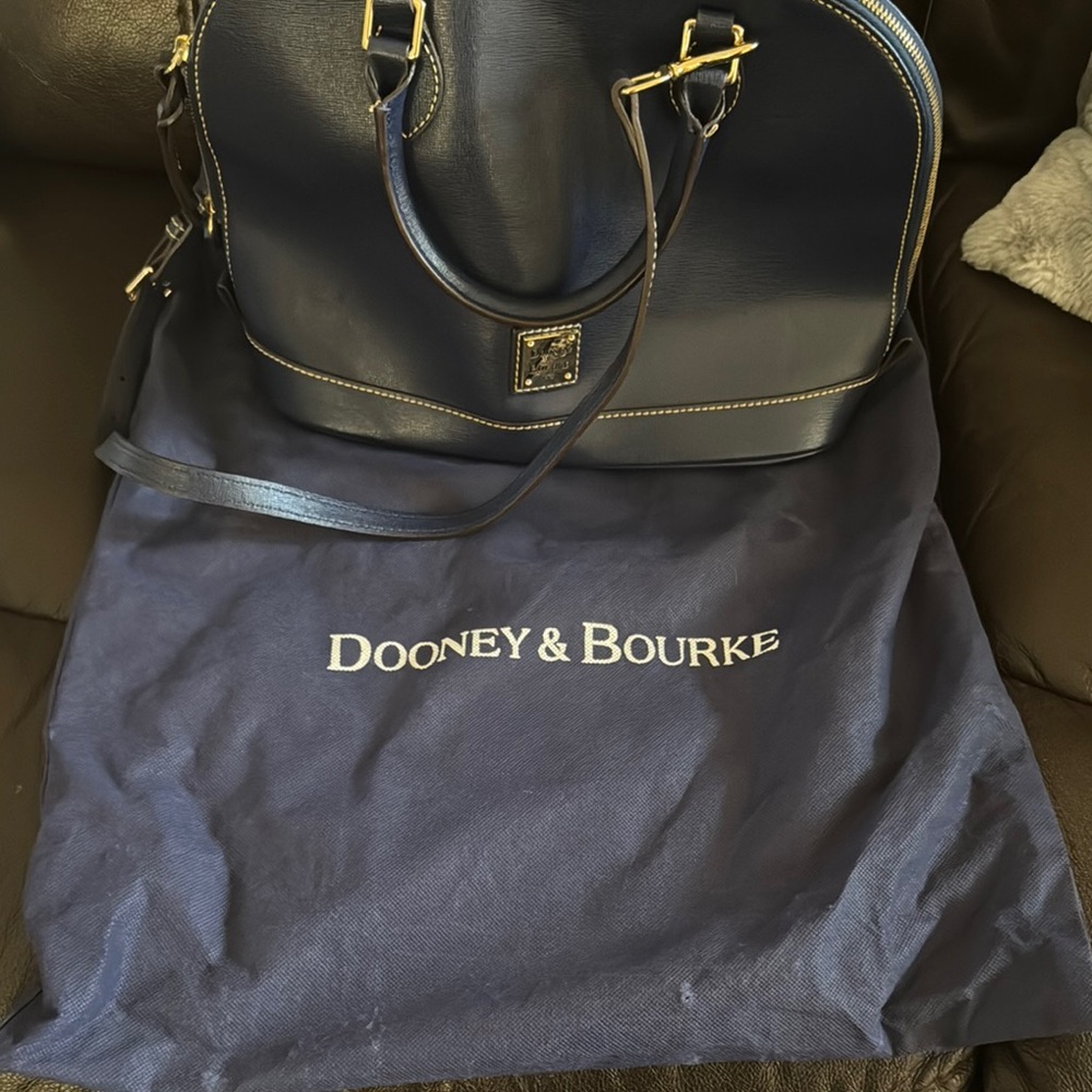 Dooney & Bourke Navy Blue Leather Bag